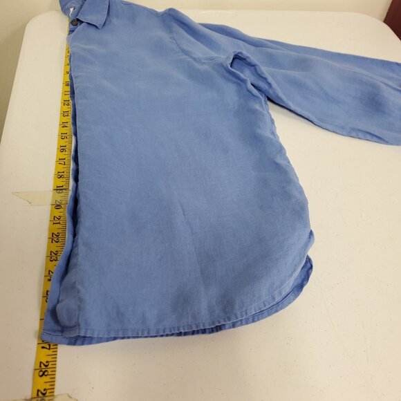 J Jill Love Linen Womens Button Up Top Size L Petite Beach Costal Sustainable - Picture 9 of 11